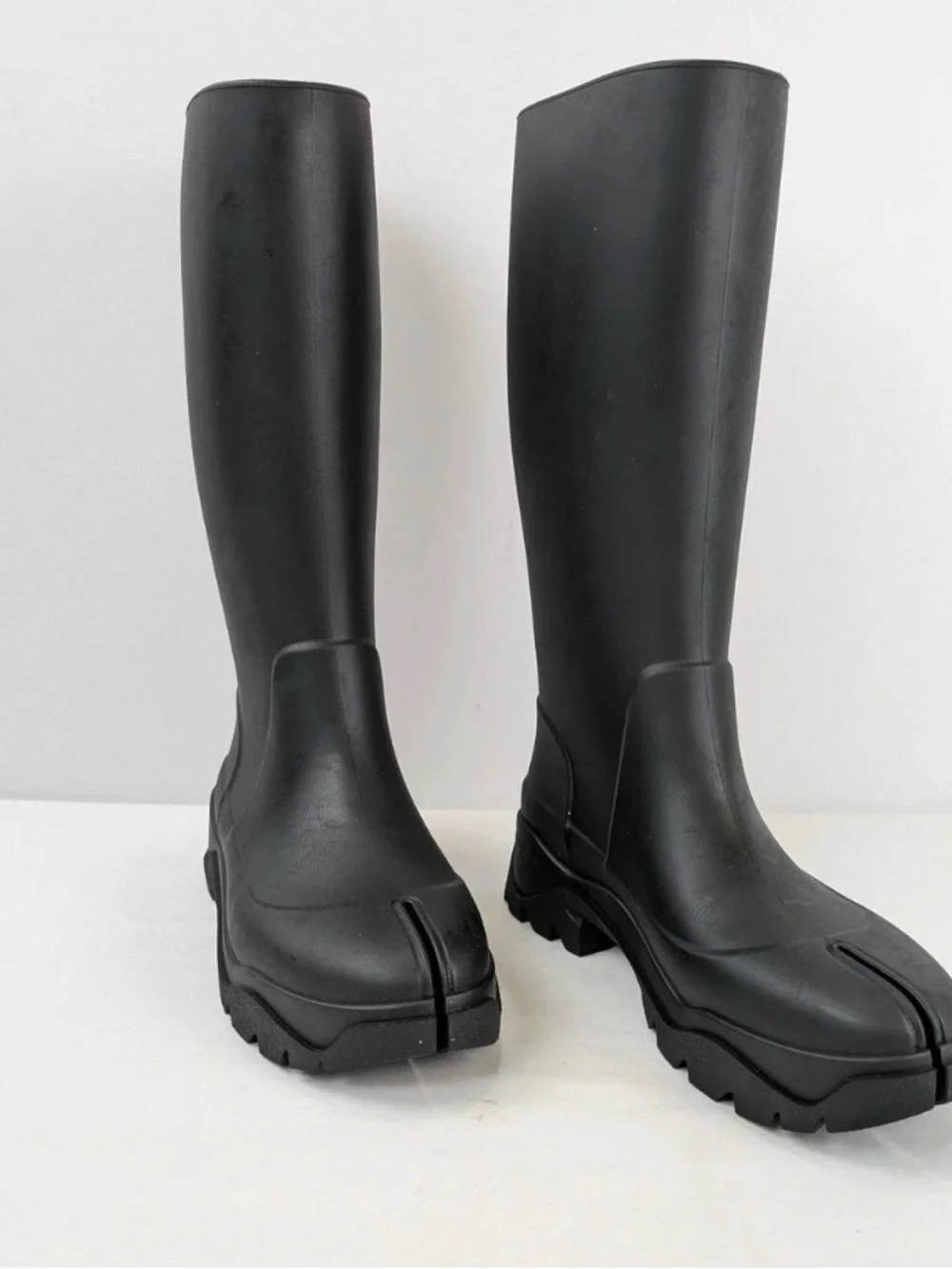 Maison Martin Margiela Black Tall Split-Toe Rain Boots